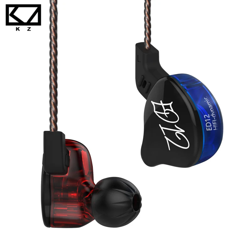 Динамические наушники KZ ED12 со съемным кабелем вкладыши Hi Fi музыка спортивные с