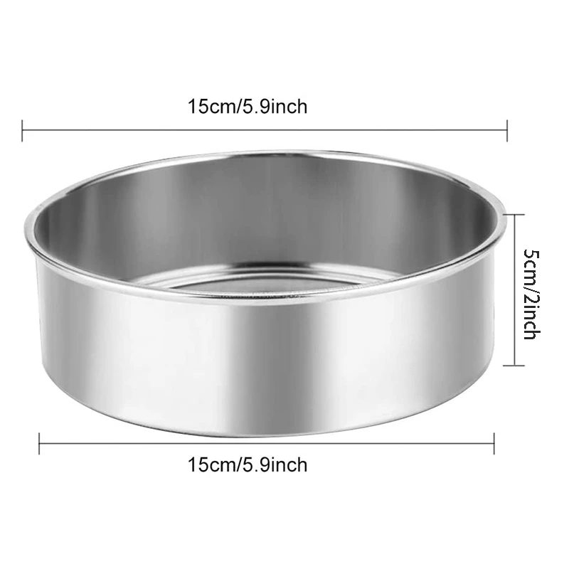 Сито для муки из нержавеющей стали Профессиональный инструмент выпечки сито 6