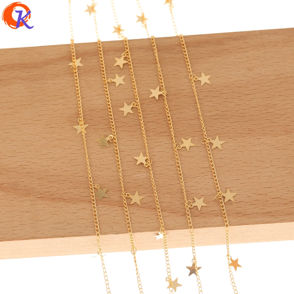 

Cordial Design 5M/Lot Jewelry Accessories/Gold Chains For Bracelets/Copper/Genuine Gold Plating/Star Shape/DIY Chains/Hand Made
