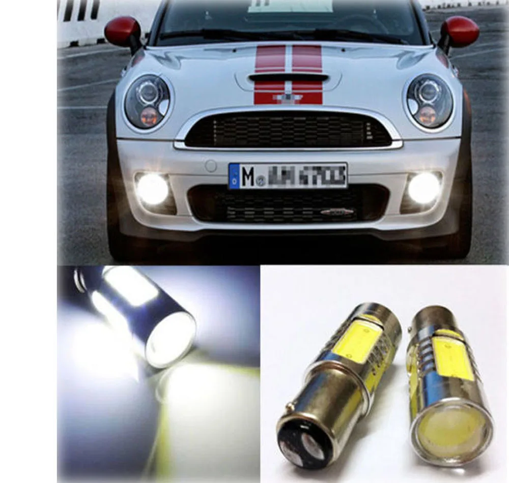 

2pcs S25 PY21W P21W 1156 Ba15s 1157 Bay15d LED 7.5W COB for Car Bulbs 12V Turn Signal Lamp Brake Reverse Parking Light White