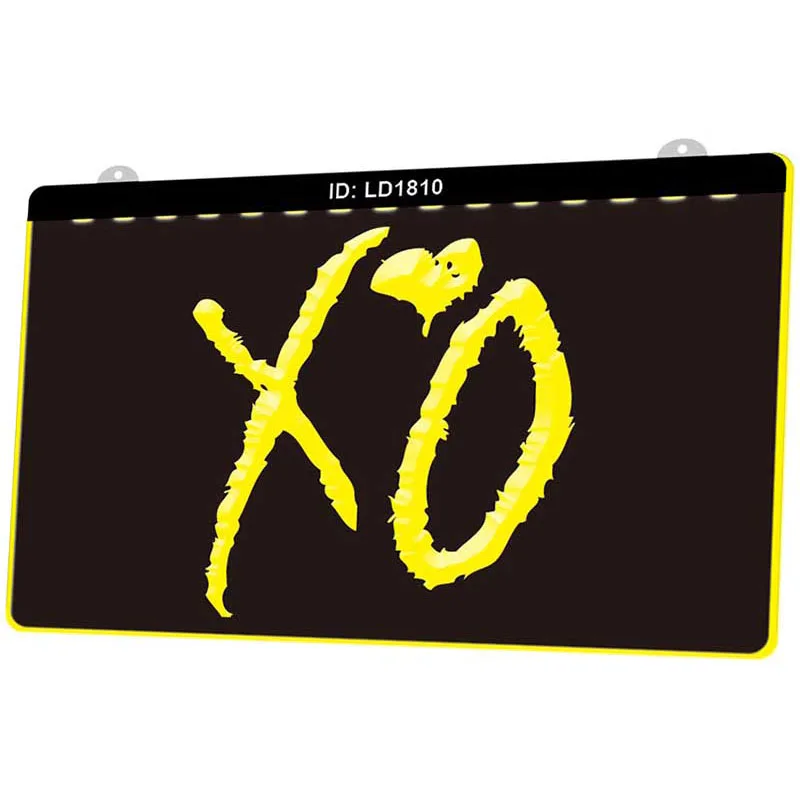 LD1810 XO классический логотип новый 3D гравировка светильник световой знак