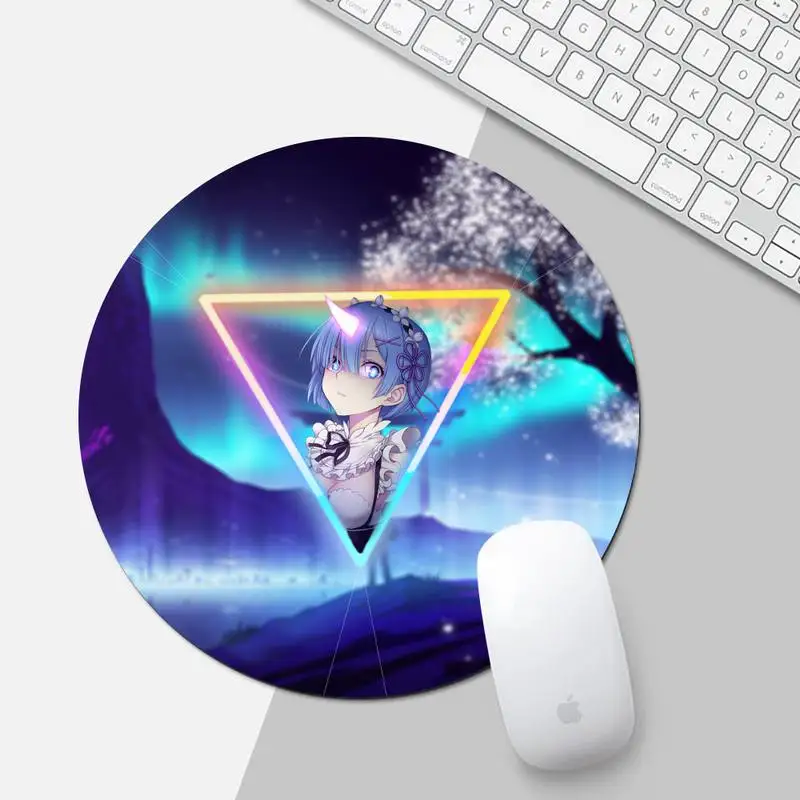 

Rem ReLife in a different world from zero Unique Desktop Pad Game Mousepad Desk Table Protect Office Work Round Mouse Mat pad