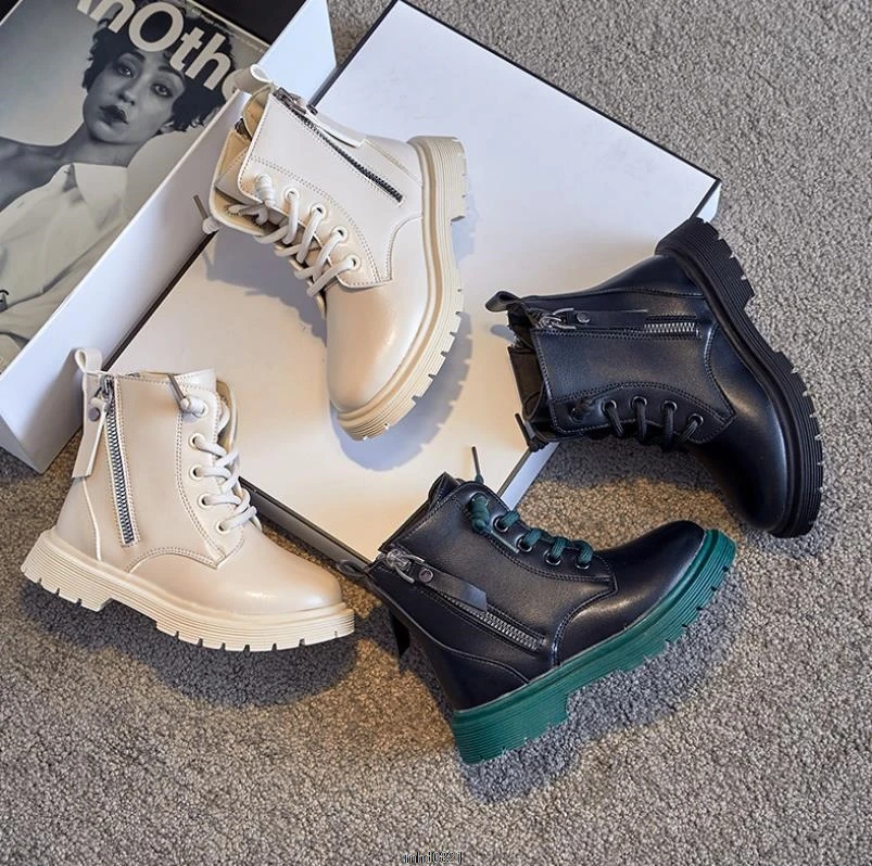 Детские Ботинки Martin осенние ботинки для девочек водонепроницаемые из