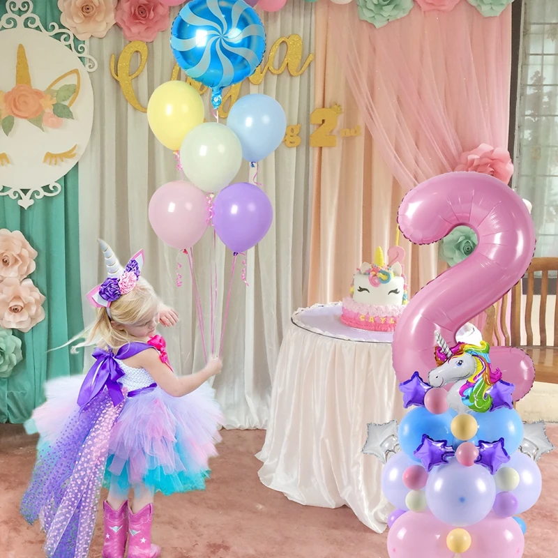55 шт. радужные воздушные шары в виде единорога 32 дюйма|Воздушные и аксессуары| |