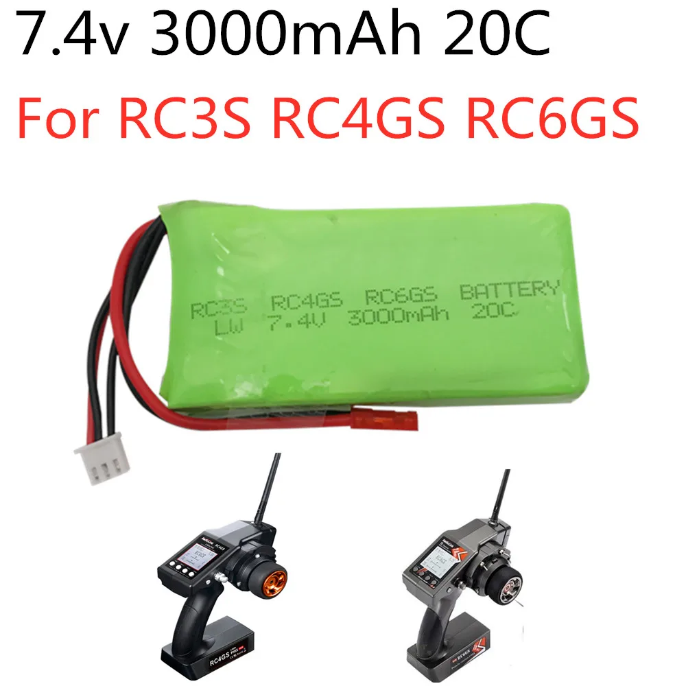 2S 7 4 V 3000mah 20C Lipo аккумулятор для радиоприемника RC3S RC4GS RC6GS передатчик 1 шт.