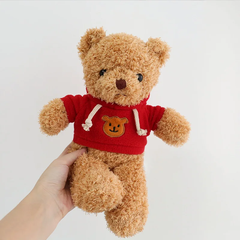 

30 см плюшевый медведь, мягкие игрушки, украшение для свадьбы, дня рождения, рождественский подарок, милый пушистый свитер, медведь, плюшевая ...