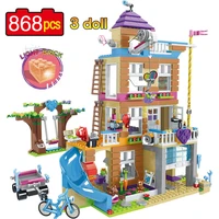 868pcs girls friends house compatible with legoinglys building blocks with luminous stack bricks kids toys for children gift
