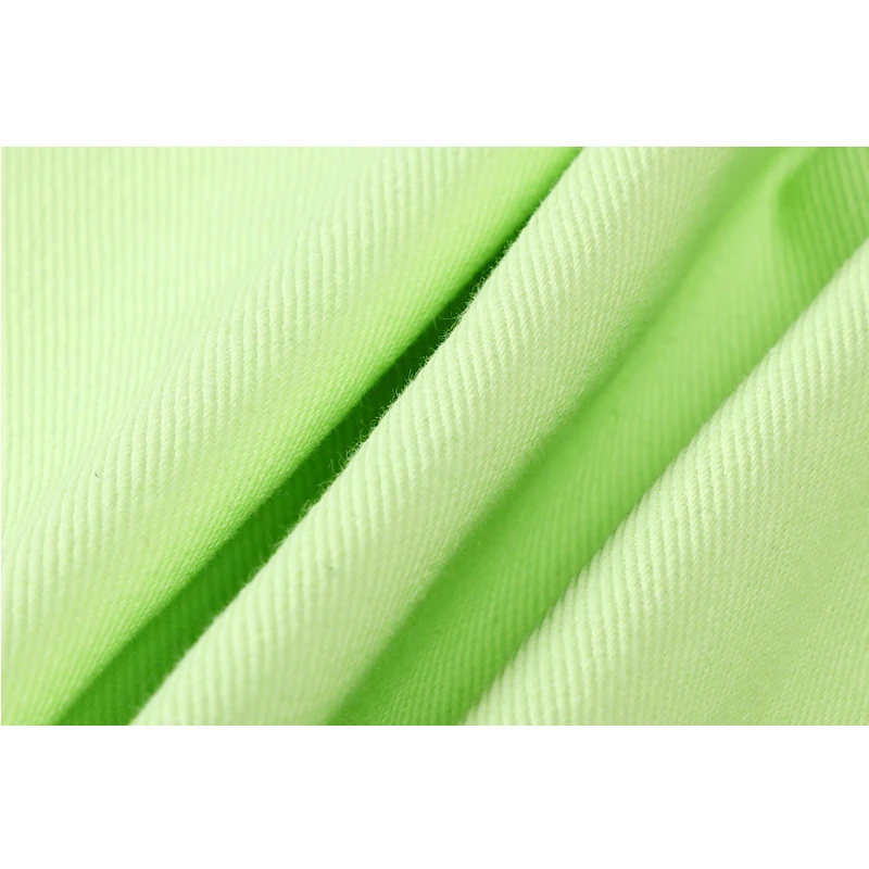 

Green Crop Overalls Vest Dress Women Fashion Suspenders Streetwear Straight Frocks Female Pocket Sweet Loose Ins Vestidos Mujer