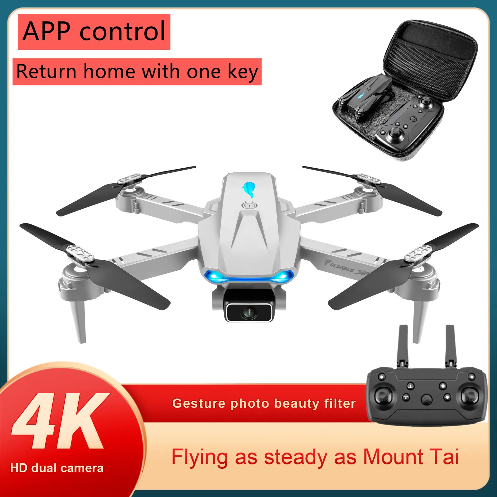 Дрон с двойной камерой 4K Wi Fi FPV 150 м 15 мин|Квадрокоптер дистанционным управлением| |