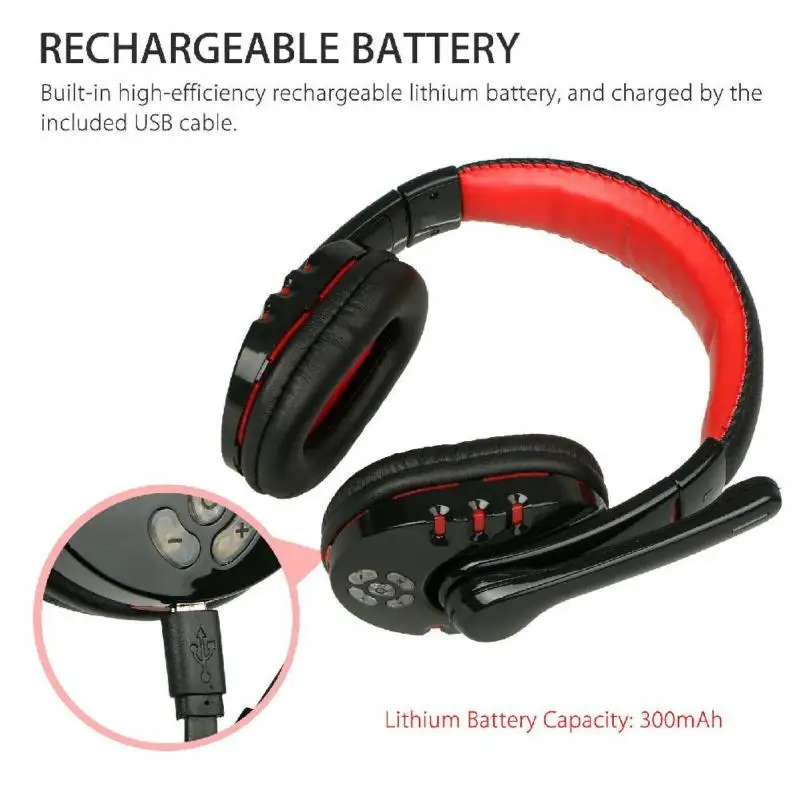 V8-1 беспроводные Игровые наушники Bluetooth гарнитура 120 вращение для ПК ноутбука