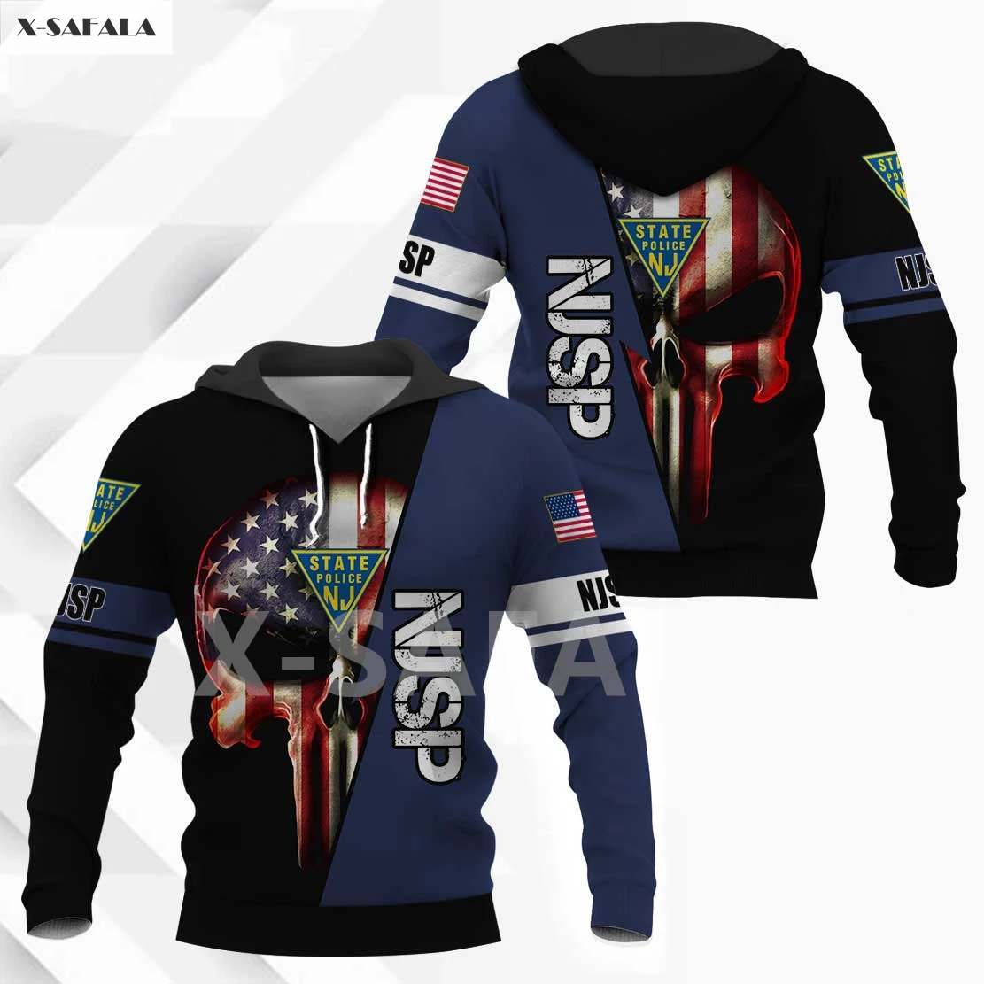 

NJSP American Skull Country Map Flag 3D All Printed Hoodie Man Women Harajuku Zipper Pullover Sweatshirt Jacket