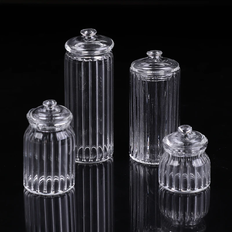 

1/12 масштабная игрушечная игрушка для дома, кухни, декорационный кукольный домик, миниатюрная стеклянная банка для конфет, моделирование, мо...