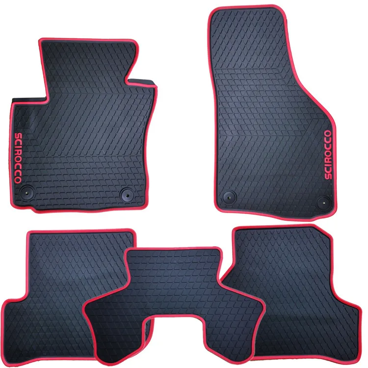 

Special Rubber Car Floor Mats for Volkswagen SciroccoR Passat Waterproof Anti Skip No Odor Green Latex Durable Carpets