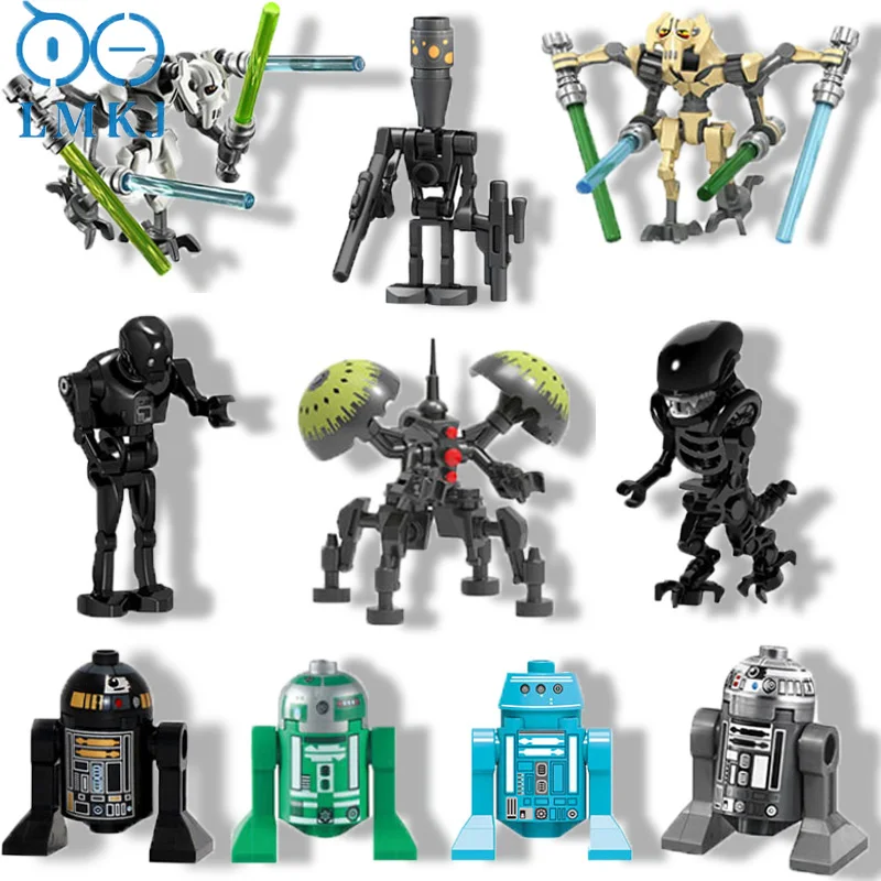

Space Series Wars Action Figures R2-D2 B2 Robot Warrior Movie Figures Model Children Toys Building Blocks Anime Figure Gifts Kid