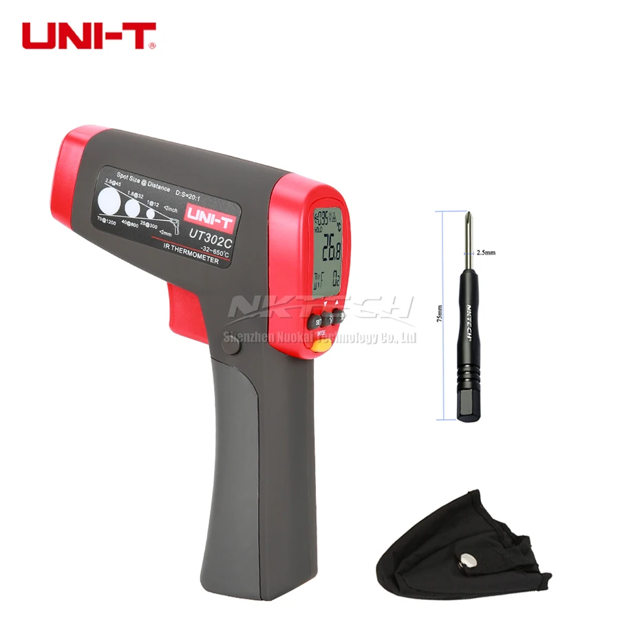 UNI-T лазерный инфракрасный термометр UT301A UT301A+ UT301C UT302A UT302C UT302D Высокоточный Бесконтактный ИК-пистолет промышленный температурный тест - Цвет: UT302C -32 to 650C