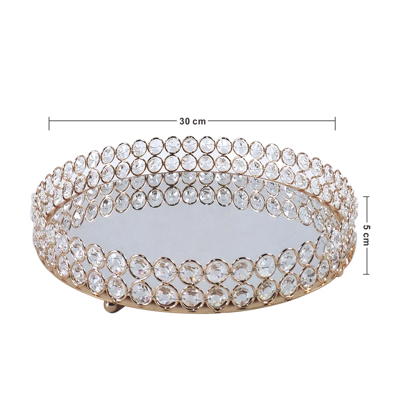 Золото подставка для свадебного торта с украшением в виде кристаллов корзины