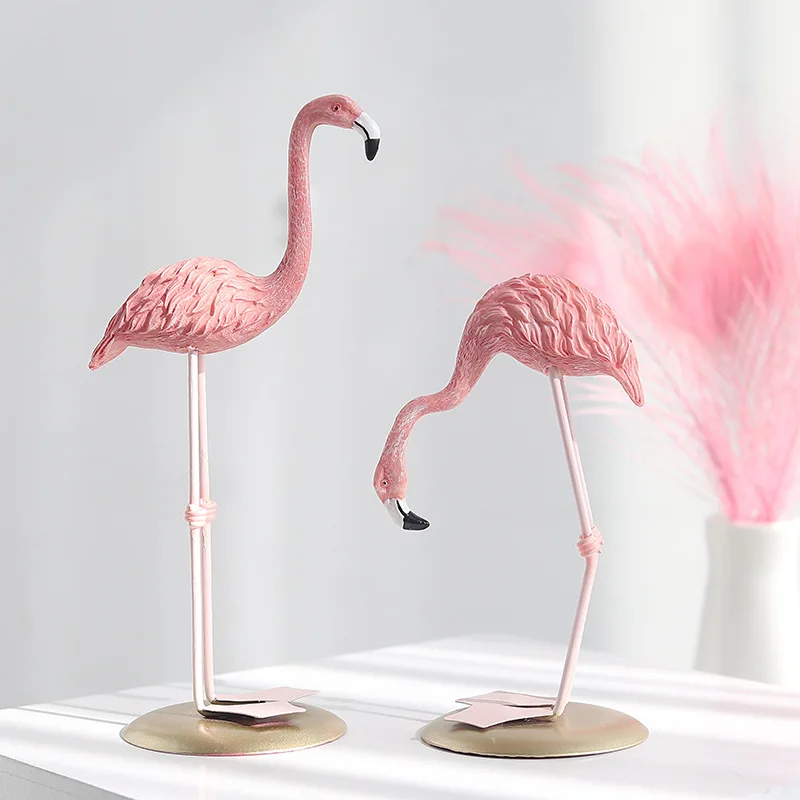 Nordic Creative Resin Crafts Flamingo Decoration Home Living Room Desk Wine Cabinet | Дом и сад