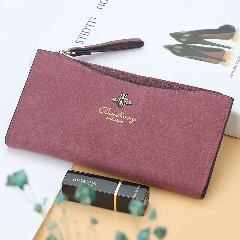 Модные маленькие кошельки из искусственной кожи с Пчелкой на тонкой молнии