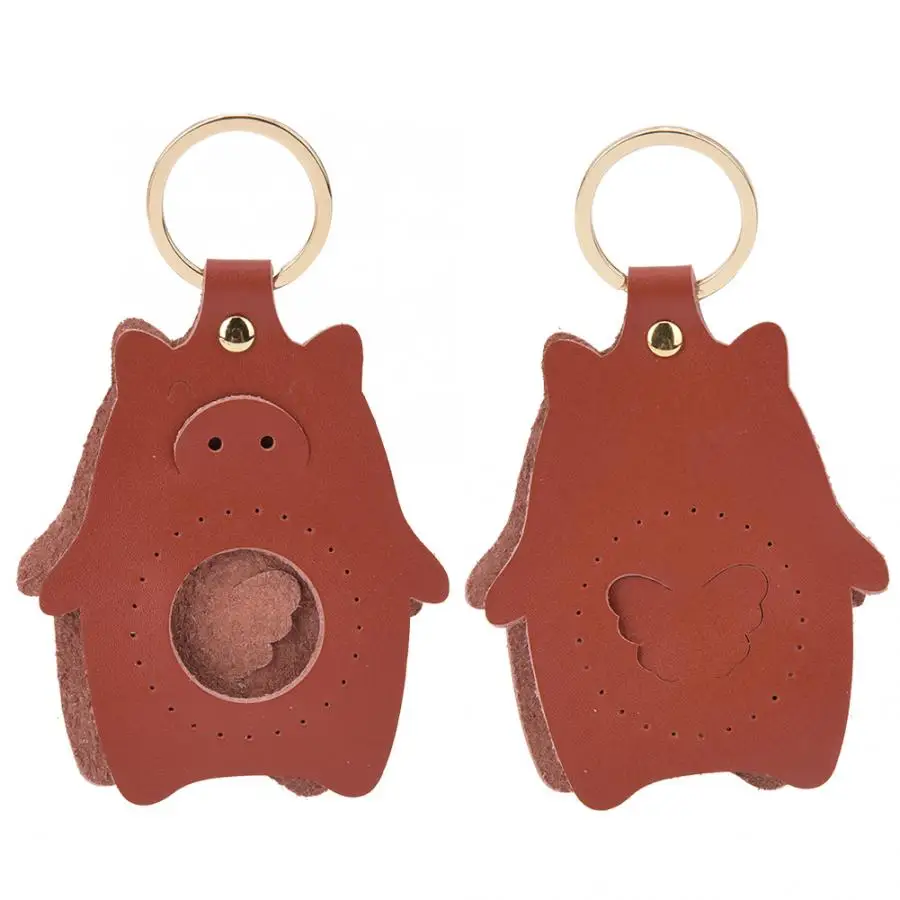Keychain Key Chain Accessories Split Leather Pig Pattern DIY Hand-Made Craft Gift | Дом и сад