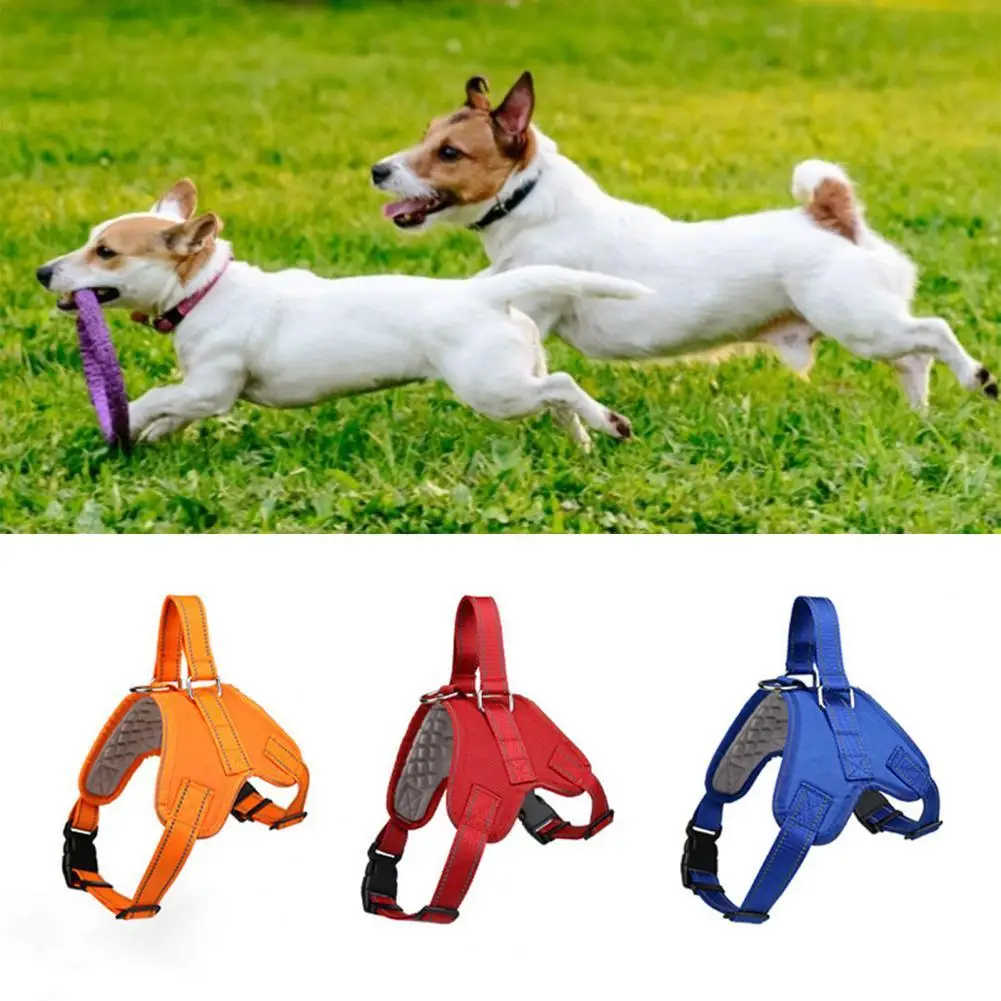 

50% Hot Sales!!! Chest Strap Reflective Strips Design Adjustable Pet Supplies Wear-resistant Dog Harness for Outdoor