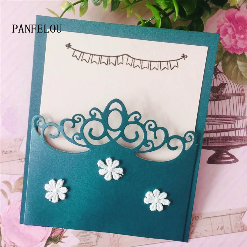 PANFELOU кружева Примечания Скрапбукинг Сделай Сам тиснение форма в виде карты