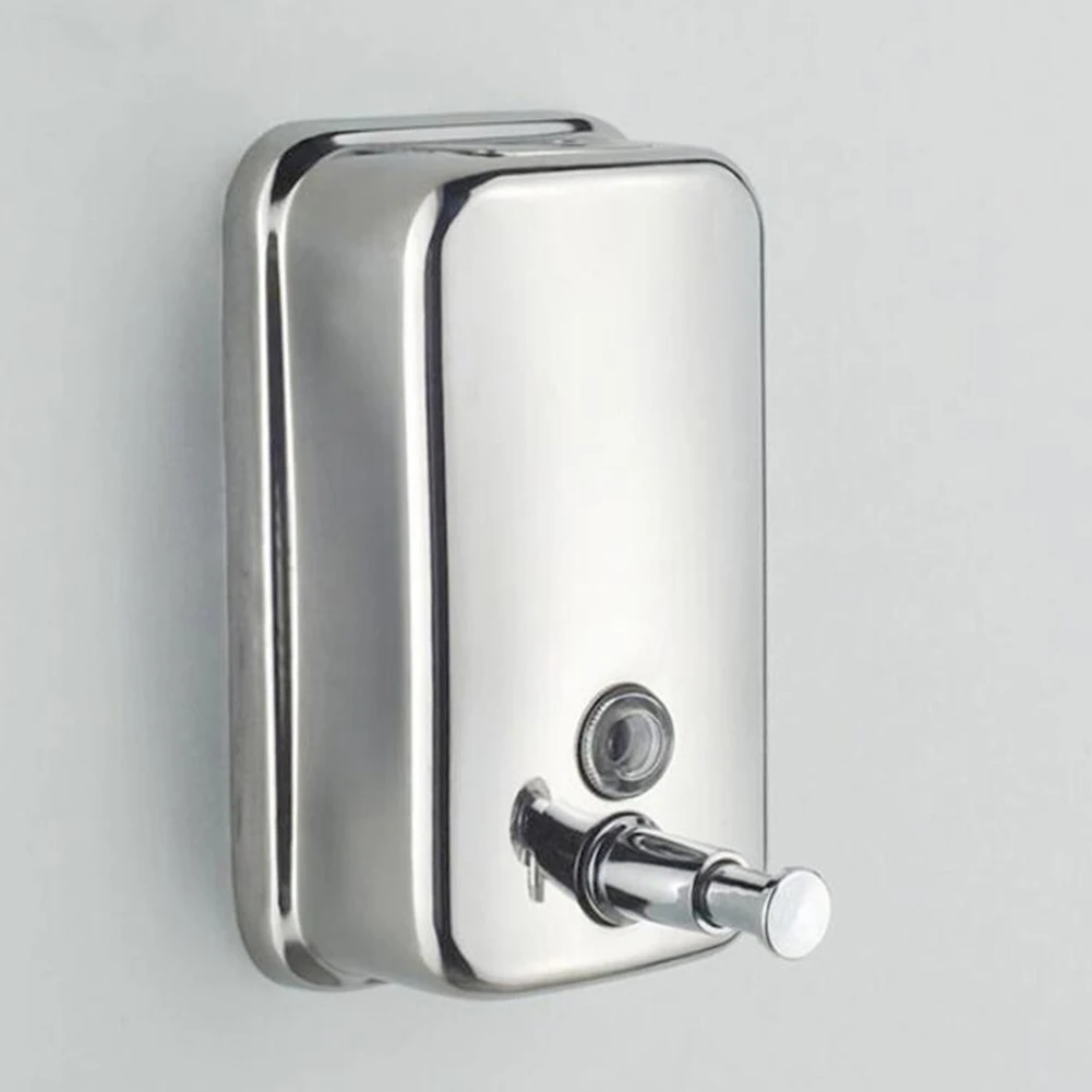 

Soap Dispenser Stainless Steel Wall Mount For Kitchen Plastic Shower Gel Detergent Shampoo Bottle Hotel Home Accessories
