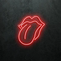 tongue out neon sign flex fit for bar or pub neon led sign restaurant neon wall decor sign parties or event led lights babe