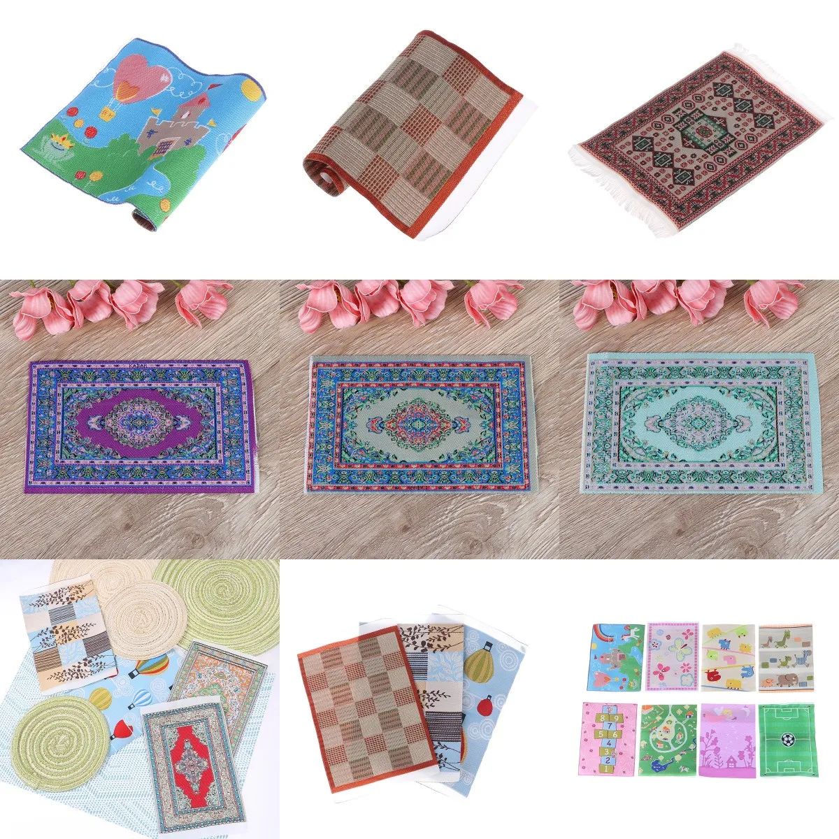 Тканые турецкие Коврики ручной работы миниатюрный коврик для кукольного домика