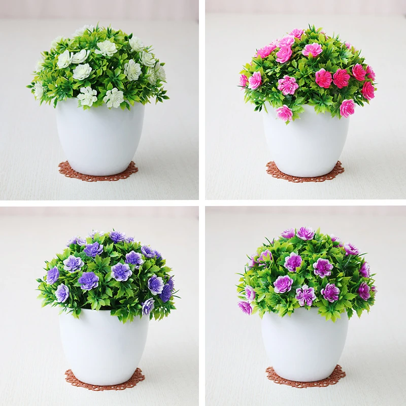 Home Simulation Bonsai Artificial Potted Flower Plant Garden Decorations Floral | Дом и сад