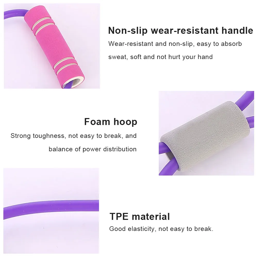 

8 Word Tensioner Back Stretch Belt Home Training Device Elastic Elastic Rope Exercise Arm Shoulder and Neck Fitness Equipment