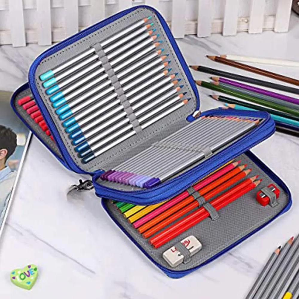 

Color Pencil Storage Bag 72 Colors 78 Hole Art Painting Pencil Case Student Stationery Bag Pencil Storage Box Stationery Box