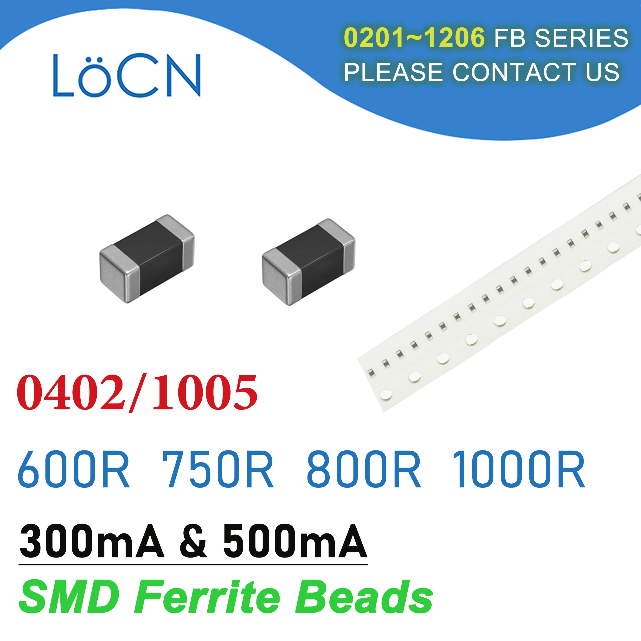 

10000PCS 0402/1005 100MHZ 300mA 500mA SMD Ferrite Beads 600R 750R 800R 1000R Chip Inductor Multilayer 25% High Quality Current