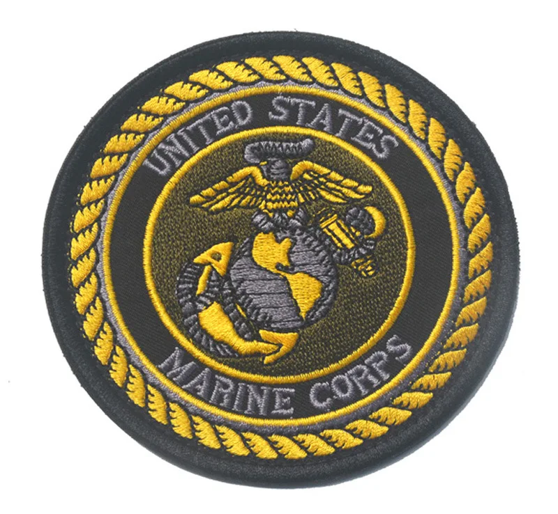 USMC военные нашивки морская пехота США Морская 3D вышивка тактическая нашивка для
