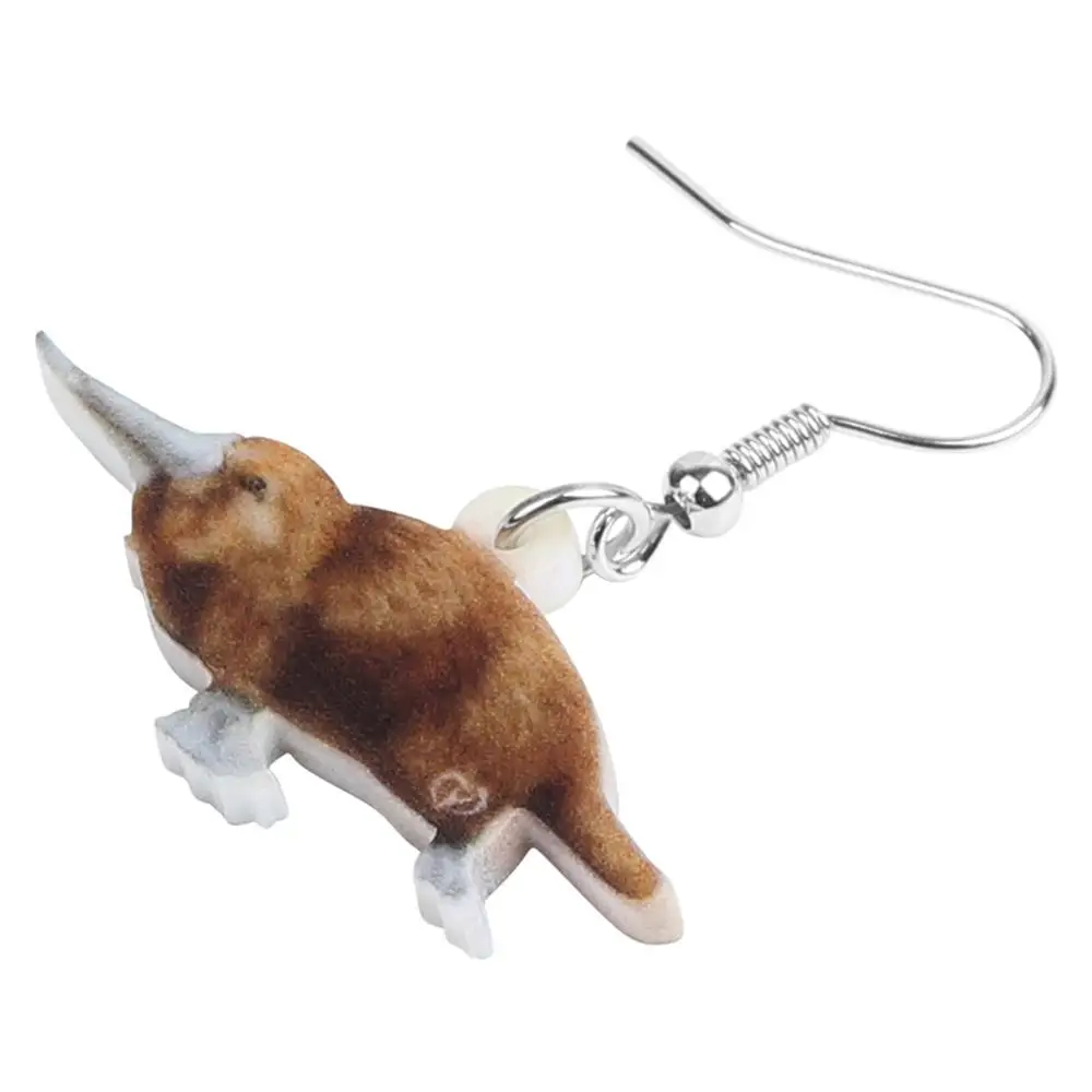 Висячие серьги Bonsny акриловые с австралийским утконосом в виде животных