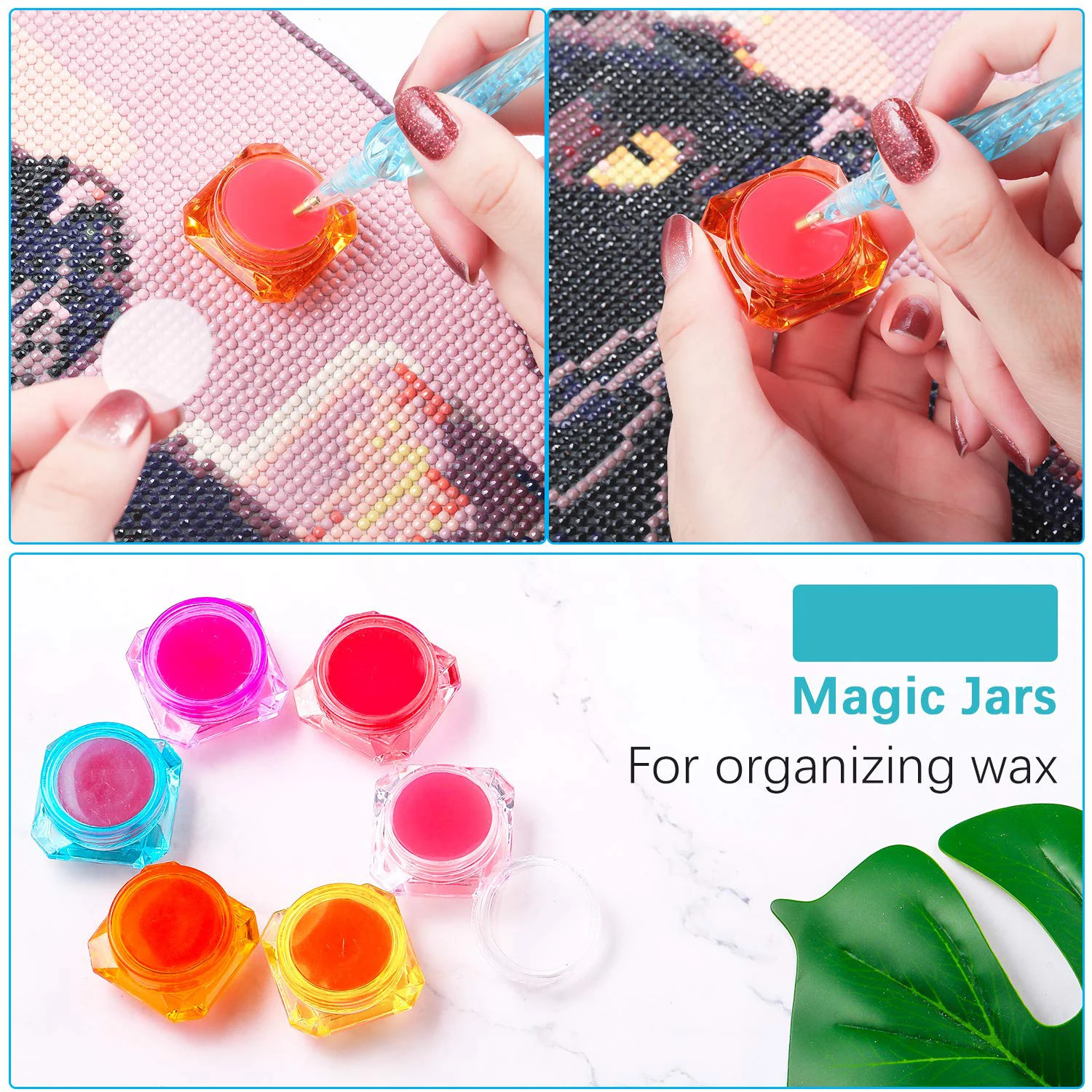 Набор для алмазной живописи: 5/10/15/20 шт. Глина клей, аксессуары с ящиком для хранения, вышивка крестом, резиновые инструменты для ногтей.