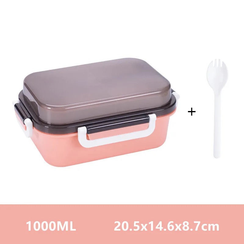

Double-decker Student Lunch Box Plastic Microwave Heating Reduced Fat Meal Fruit Case Portable Food Storage For Office Workers