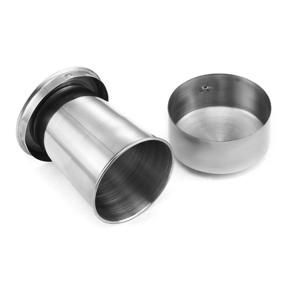 Уличная Складная чашка из нержавеющей стали посуда для кемпинга стакан пива воды