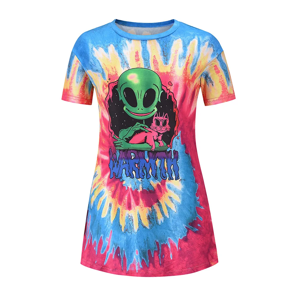 

Women Summer Loose Vintage Ruffles Dress Large Big Cotton Party Printed Mini Dresses Plus Sizes