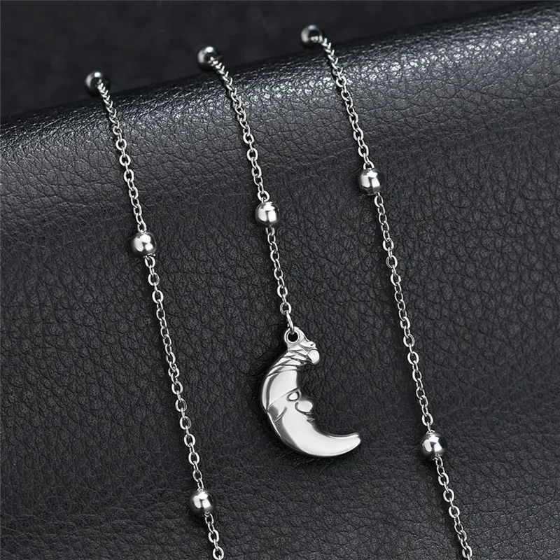Новые серебряные цепочки из нержавеющей стали ожерелье s Moon Elephant Хамса ручной крест подвески в виде сердца и ожерелье для женщин подарок ювелирные изделия