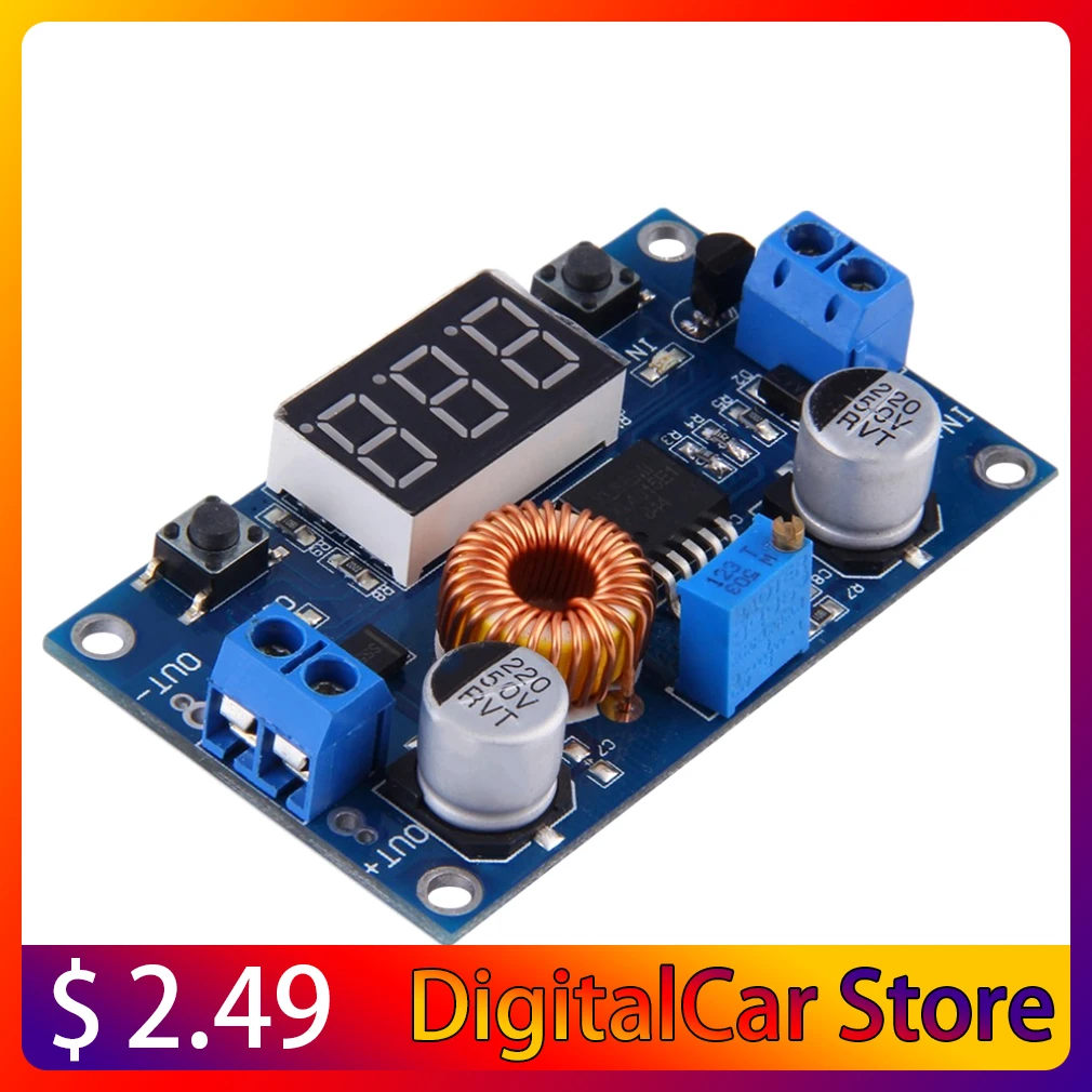 

Новейшая модель; Понижающий стабилизатор напряжения DC-DC понижающий преобразователь 5-36V до 1,25-32 в пост 5A горячая распродажа