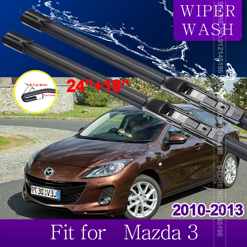 

Car Wiper Blade for Mazda 3 Mazda3 BL 2010 2011 2012 2013 MK2 Front Windscreen Windshield Wipers Car Accessories