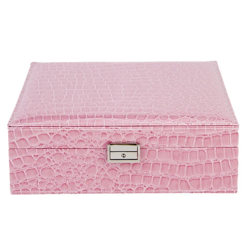 Новая Кожаная Шкатулка для ювелирных изделий большая емкость серьги девочек