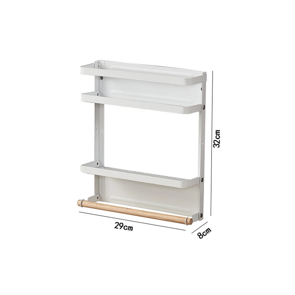 Folding Magnetic Refrigerator Rack Storage Box Paper Towel Rust-Proof Spice Jar Heavy Duty For | Дом и сад