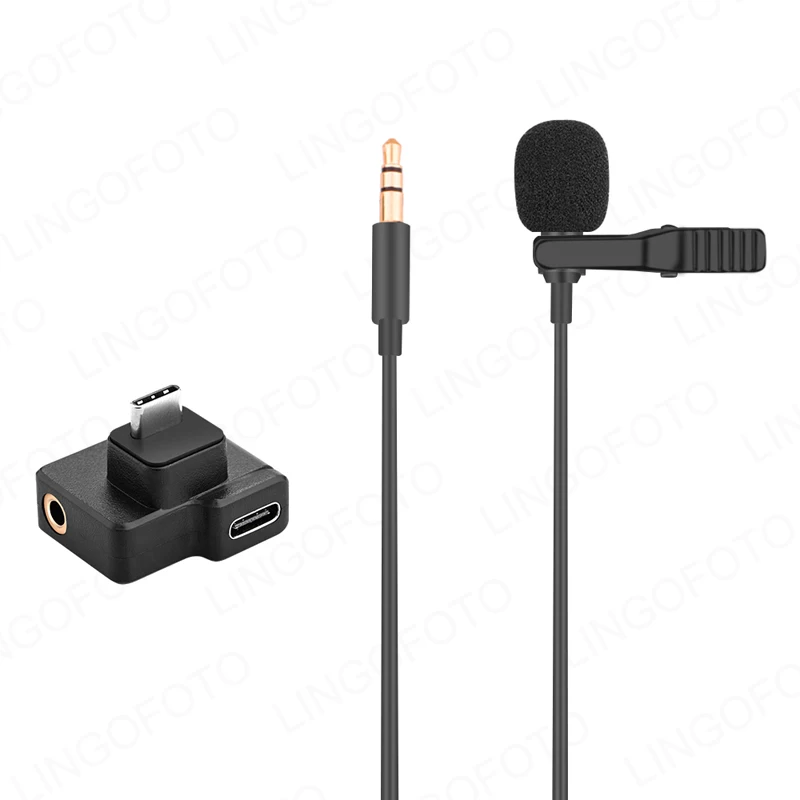 

Microphone With Dual USB-C Adapter For OSMO POCKET Camera Camcorder Recorder AO2206