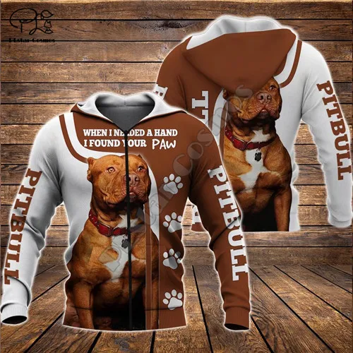 zip hoodie Мужской унисекс pitbull Ограниченная серия 3d принт собаки на молнии толстовка с длинным рукавом Толстовка Куртка пуловер спортивный костюм - Цвет: zip hoodie