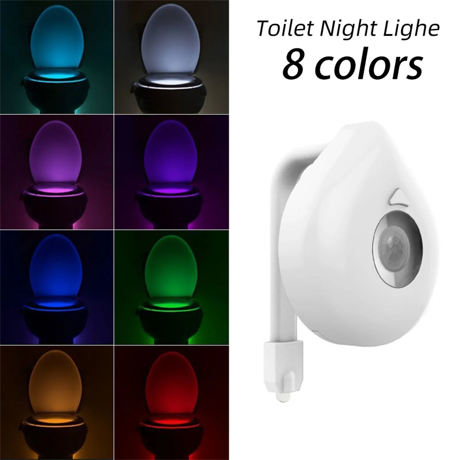 

Smart PIR Motion Sensor Toilet Seat Night Light 8 Colors Waterproof Backlight For Toilet Bowl LED Luminaria Lamp WC Toilet Light