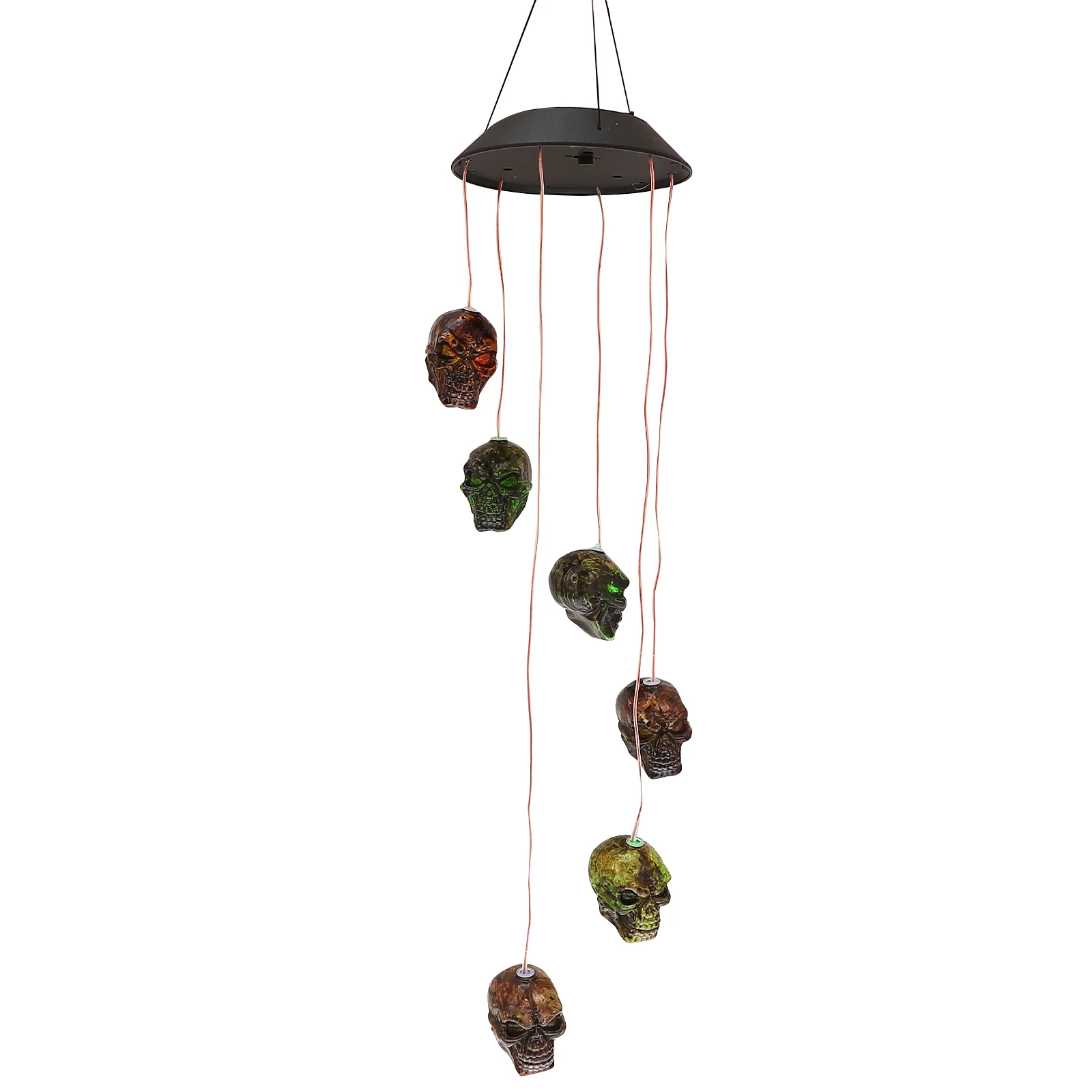 

1pc Solar Wind Chimes Wind Bell LED Light Garden Night Light (Coffee)