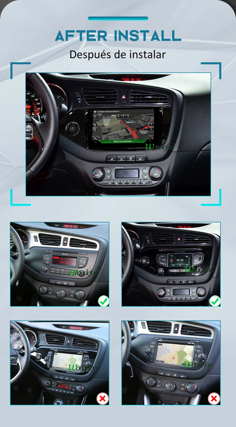 4G 64G Android 9,0 1280P Carplay автомобильное радио для Kia Ceed JD 2013- gps навигация DSP ips экран Аудио стереосистемы без DVD плеера