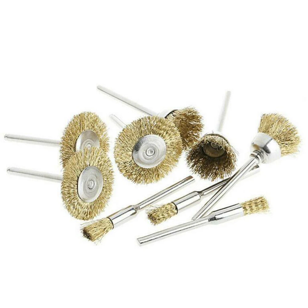 

45pcs Wire Brass Wheel Bowl Cup Brush Set Polishing Grinder Rotary Tool Remover