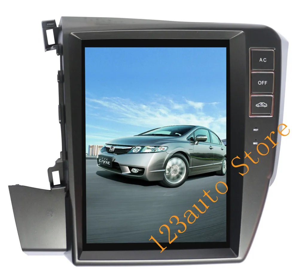 Вертикальный автомобильный DVD-плеер 10 4 дюйма в стиле Tesla Android 9 0 GPS-навигация радио